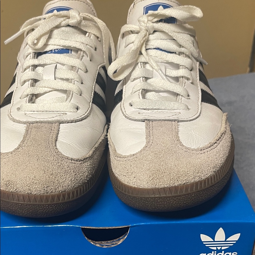 Adidas White and Black women’s size 10 Samba box not included